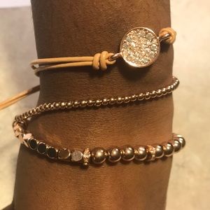THIS ITEM IS SOLD FOSSIL| Rosé gold bracelets